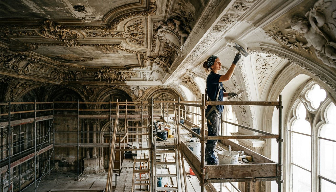 Techniques modernes pour la rénovation de plafonds historiques